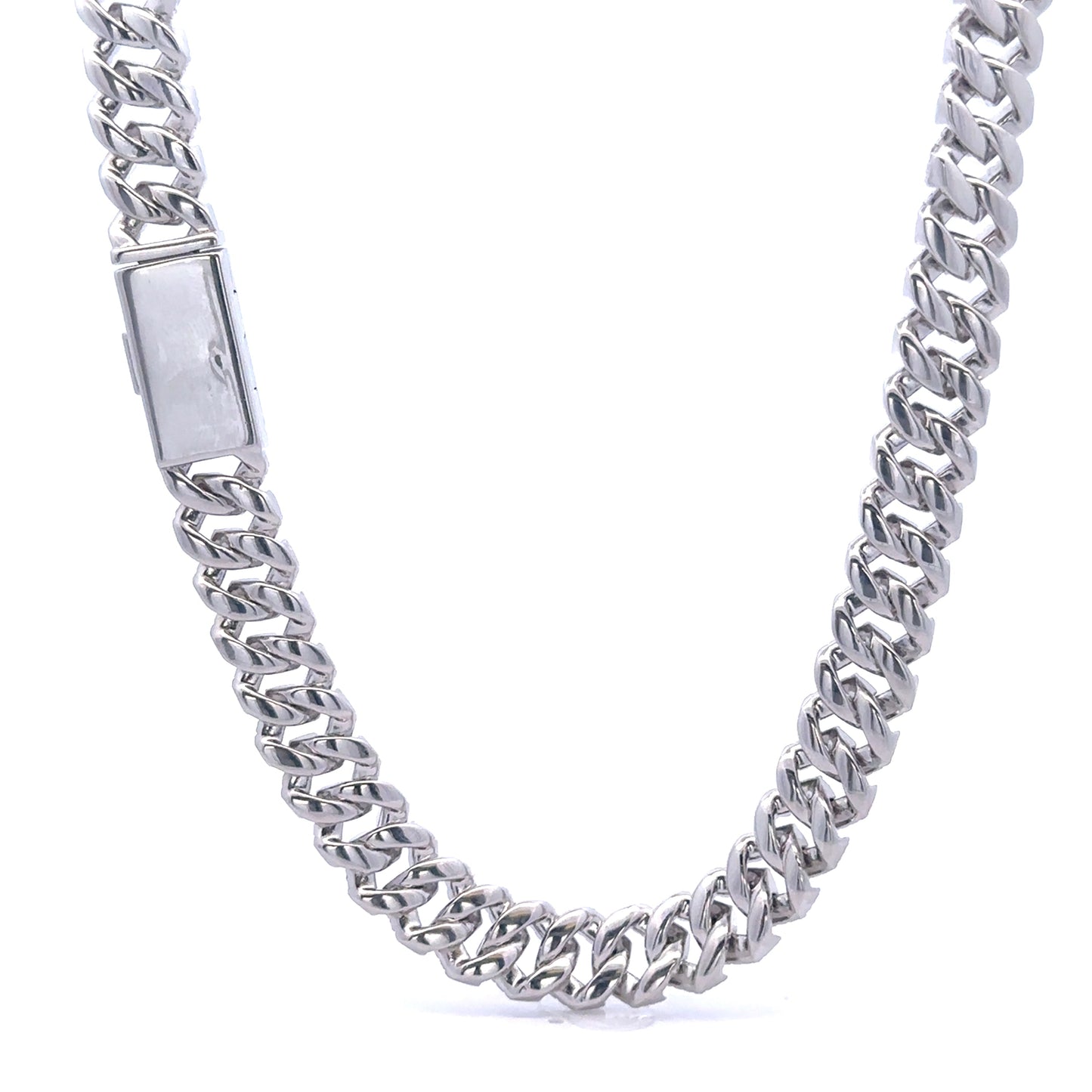 OZARIN 8MM RHODIUM MOISSANITE ICED OUT CUBAN I 994461